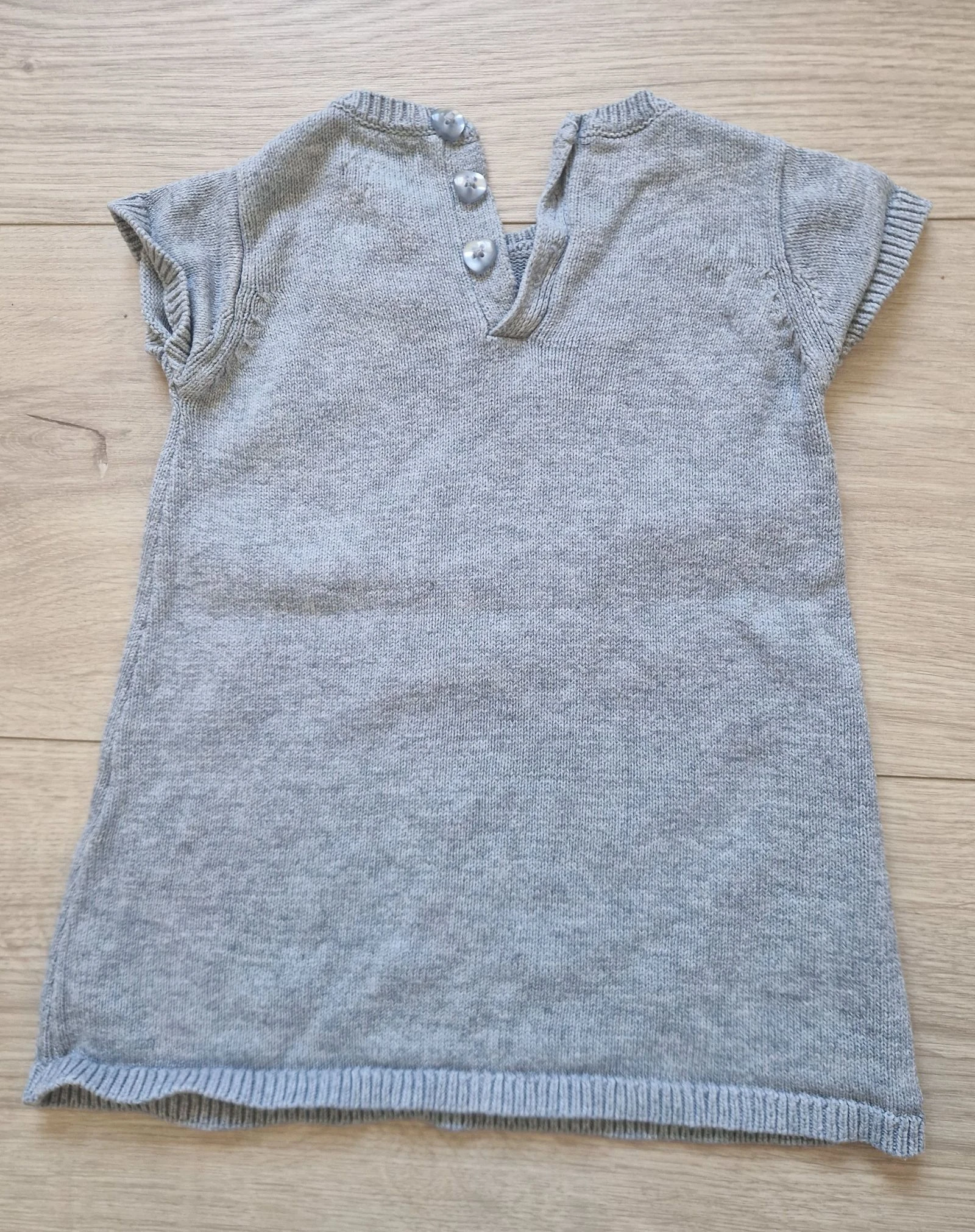 🤍 Vestido de lã bebê menina Pat et Ripaton - cinza - tamanho 3 meses - bom estado – photo 4